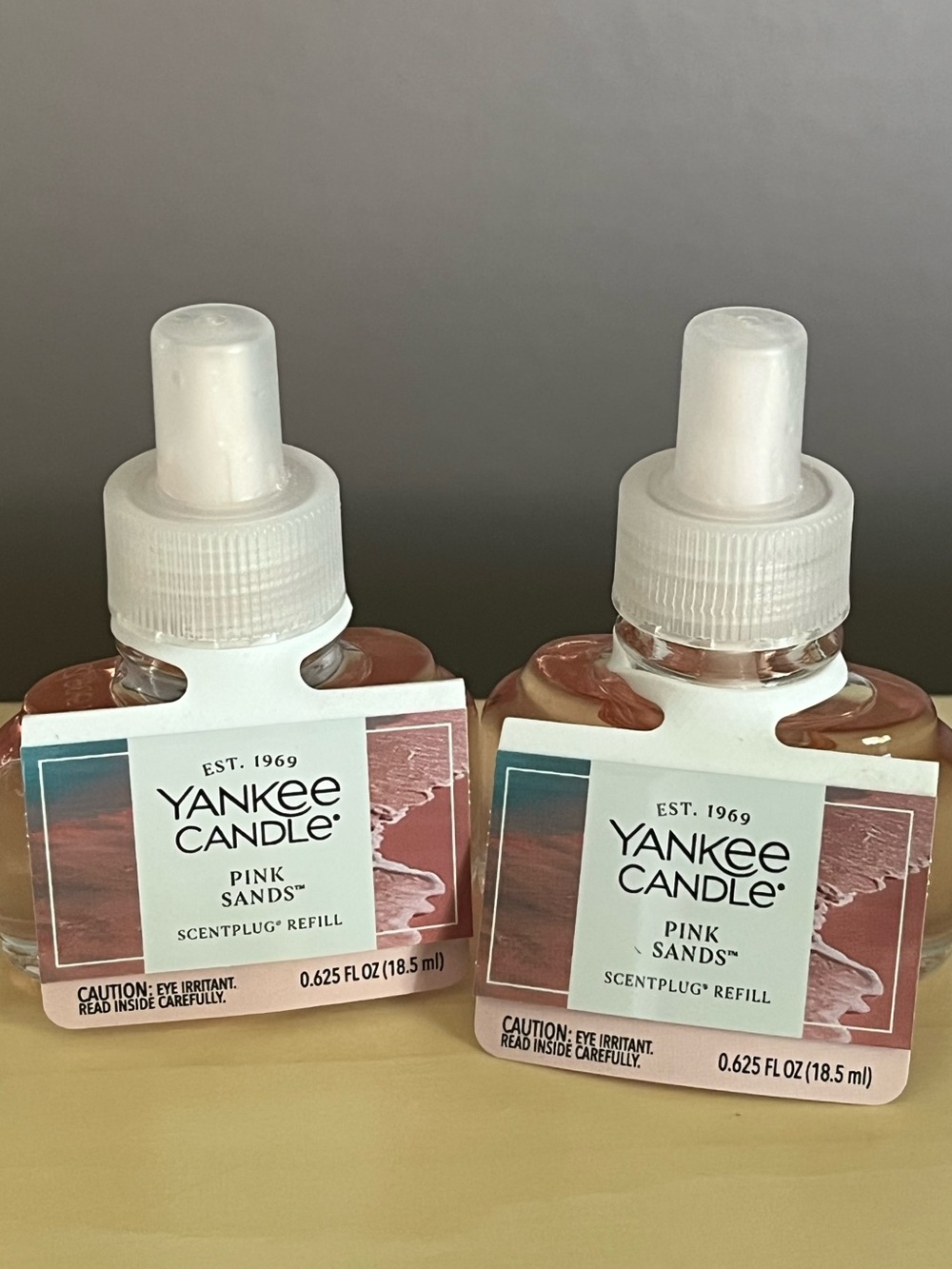 Two New Yankee Candle Pink Sands Plug In Scented Refills